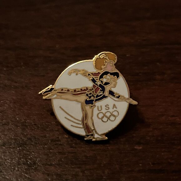Olympics Team USA Figure‎ Skating Lapel Hat Pin - Picture 1 of 3